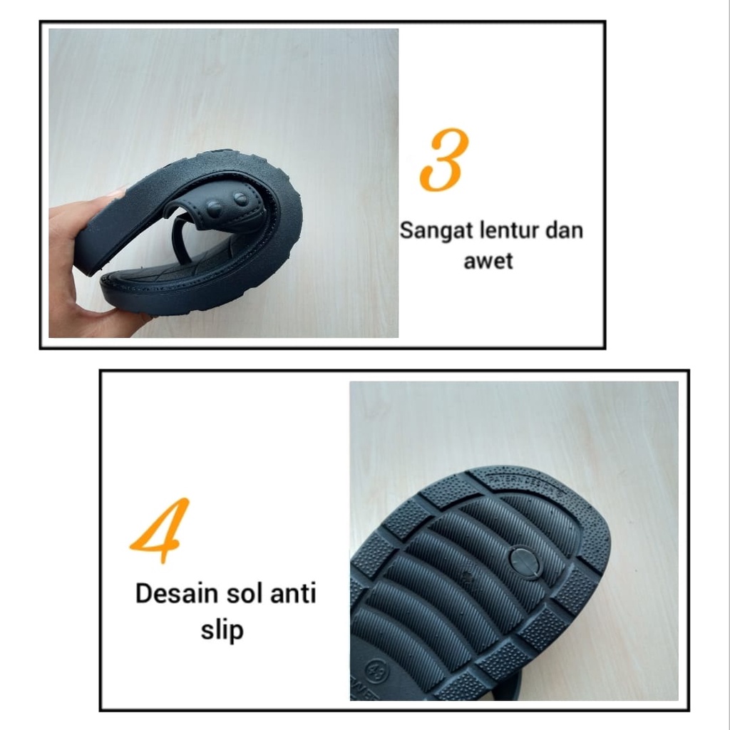 gos NEW ERA TG 8030 Sandal Japit Karet Anak Laki-Laki Sendal Pria Anti Slip Original