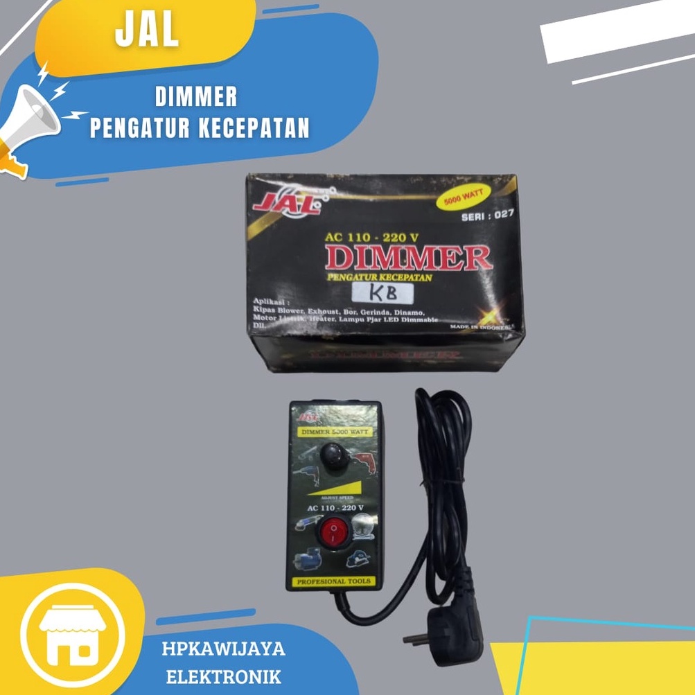 PENGATUR KECEPATAN DIMMER 5000 WATT speed control Dimmer AC 110 - 220 V JAL