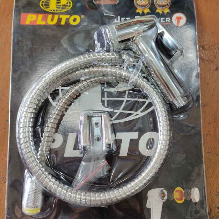 selang shower jet closet wc duduk fleksibel chrome