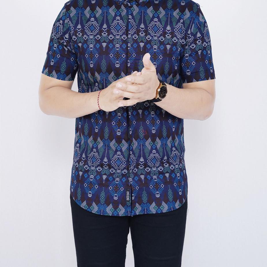 Terlaku, Kemeja Batik Pria Lengan Pendek Exclusive Kemeja Batik Cowok Kerja Kantoran Batik Songket 1