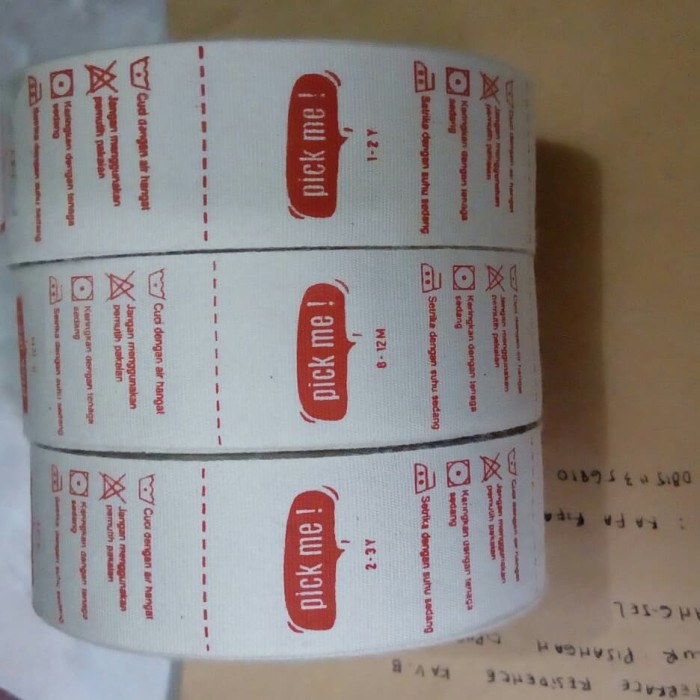 label pita katun 3cm