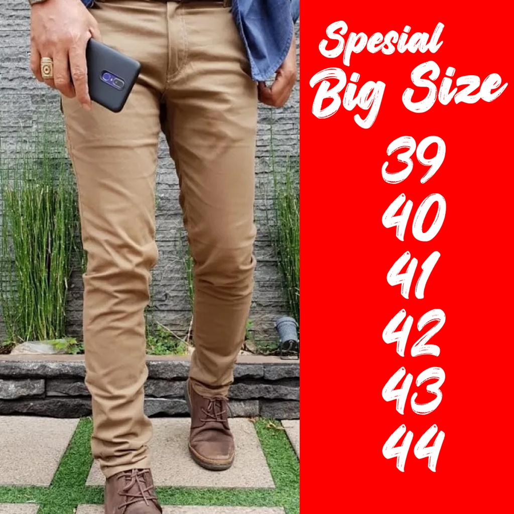 Celana Chinos panjang Jumbo big size streach melar premium original terbaru  terlaris