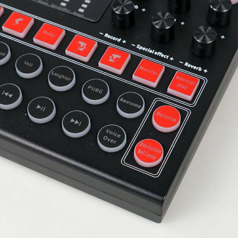 MIXER USB Sound Card Live Broadcast Recording Spesial Effect Mooer m9 Black