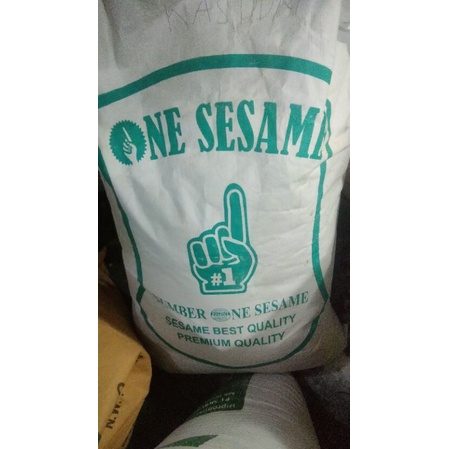 

BIJI WIJEN NUMBER ONE SESAME KUALITAS TERBAIK PUTIH BERSIH HARUM REPACK 1 KG 1/2 KG 1/4 KG