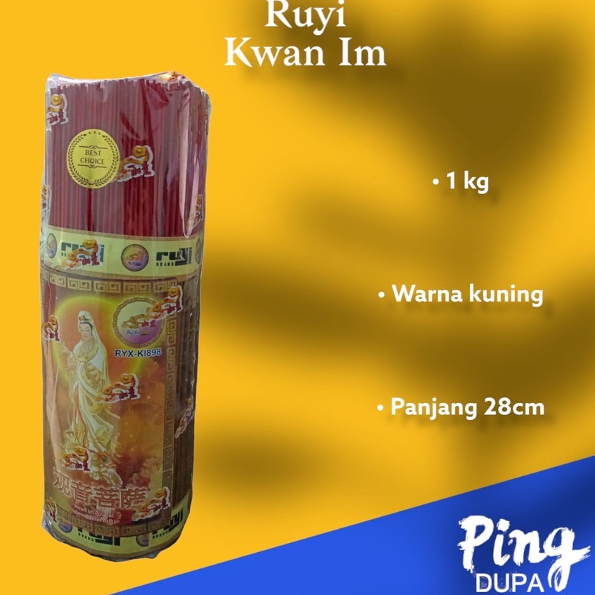 Dupa Hio Cendana Kraton Pendek Kuning Sandalwood Ruyi Kwan Km 1kg