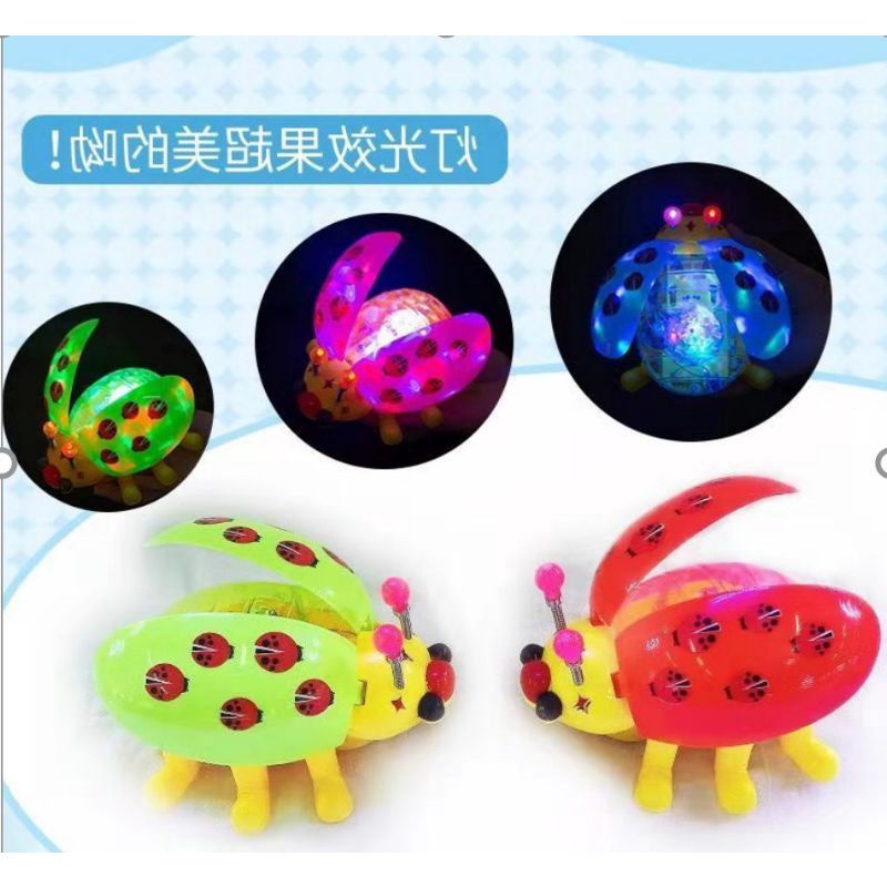 Mainan Anak Serangga Kumbang Ladybug Berjalan Musik