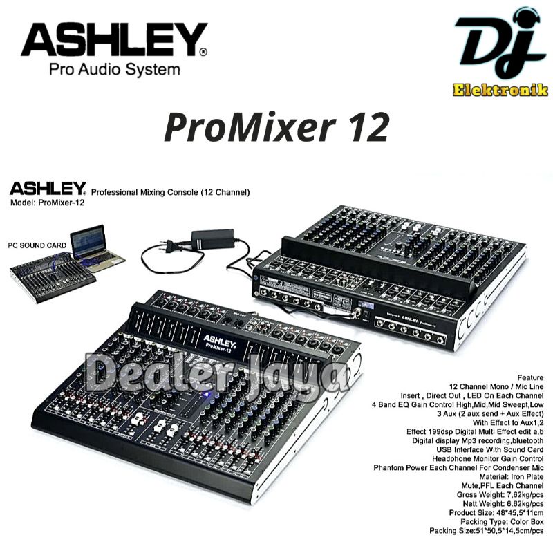 Mixer Analog Ashley PROMIXER 12 / PRO MIXER 12 - 12 channel