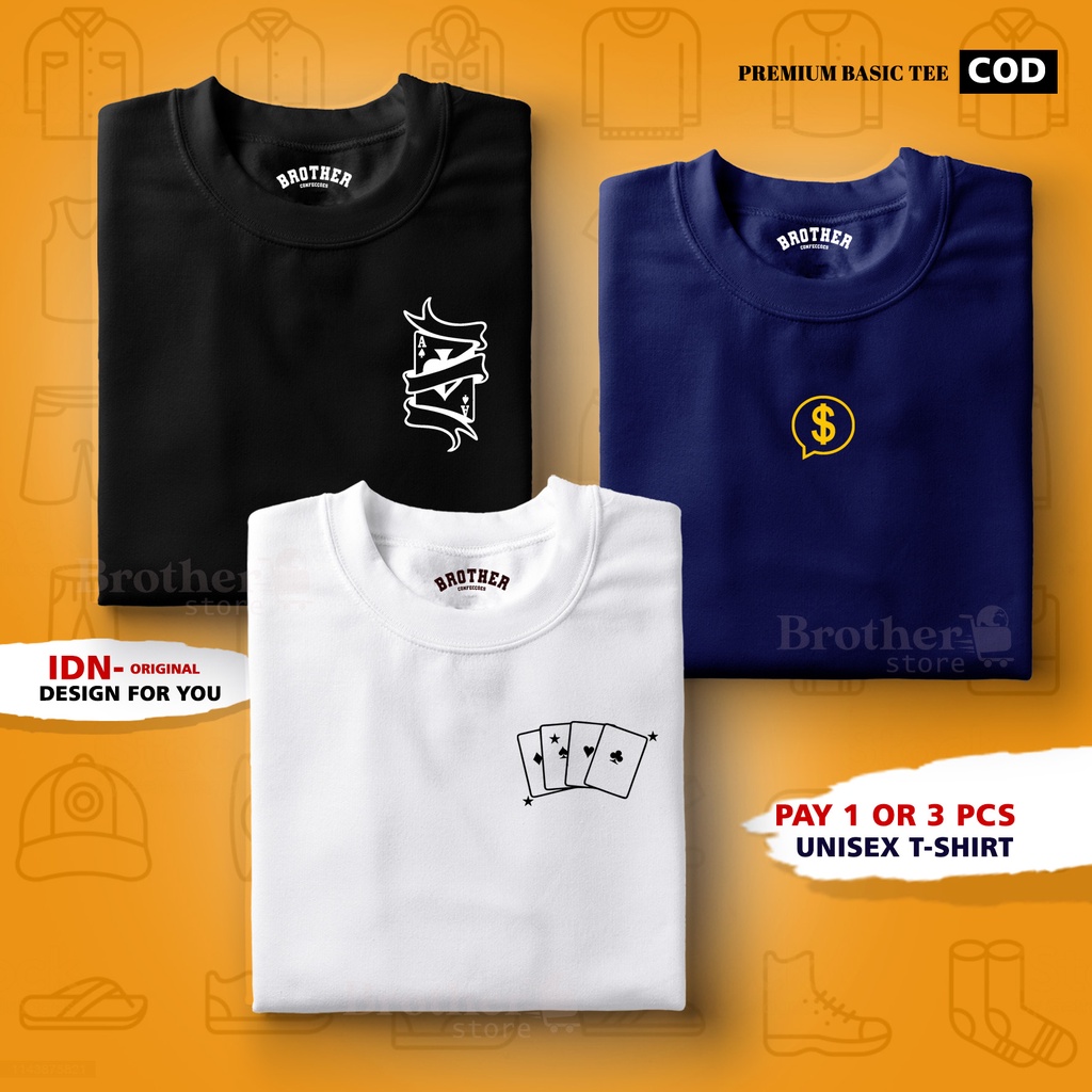 BUY 1 OR 3 PCS ( PROMO COD ) BROTHER STORE / Kaos Distro100% Catoon Combed 24s Tebal / Articel 4card