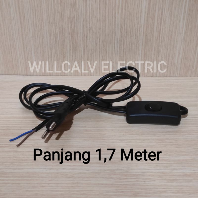 KABEL POWER ON OFF BUNTUNG PANJANG 1.5 METER / SAKLAR GANTUNG PLUS KABEL BUNTUNG 1.5 METER