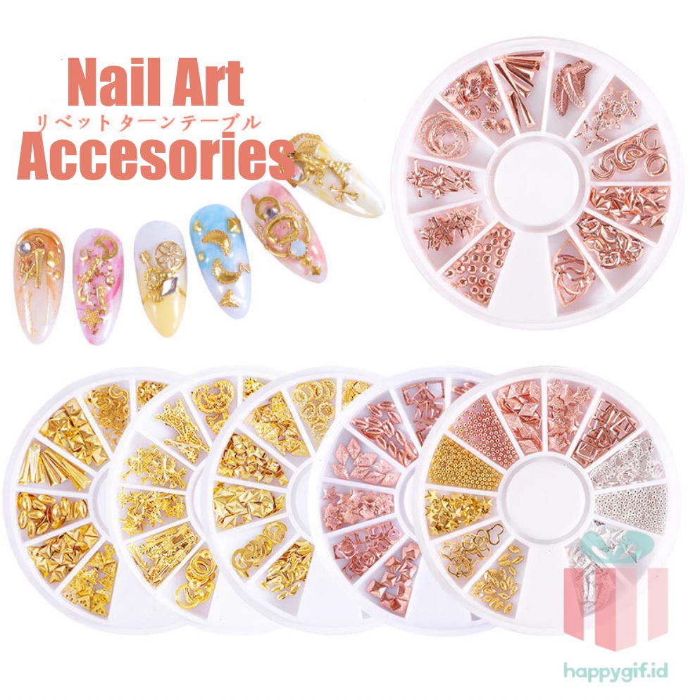 Aksesoris Hiasan Kuku Wheel Nail Art Silver Rose Gold Wheel / DIY Kuku / Nail Art accesories Manicure Nail Charm KU042