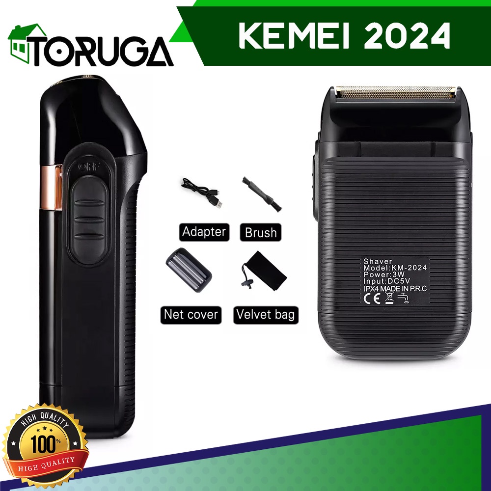 KEMEI KM-2024 SHAVER WATERPROOF ALAT MESIN CUKUR JENGGOT KEMEI KM 2024