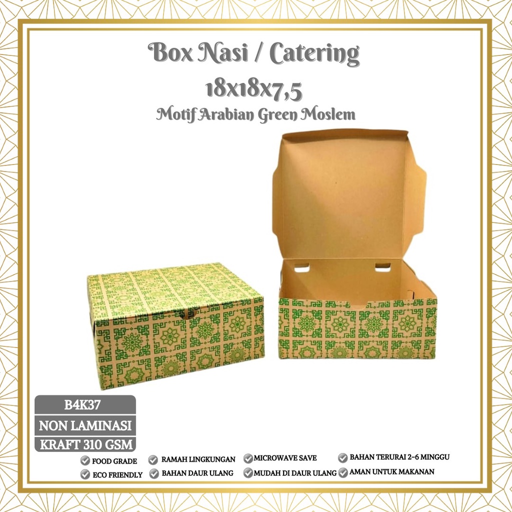 Box Nasi Kotak Box Nasi 18x18 Dus 18X18 (B4K37-Non Laminasi)