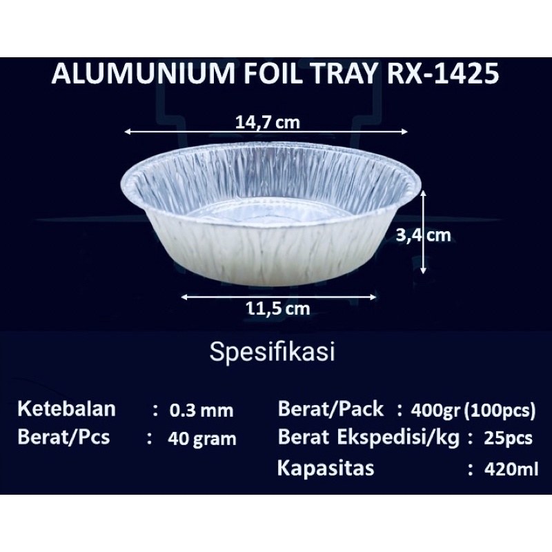 Jual Aluminium Model Bulat Rx Wadah Aluminium Foil Bulat Rx Shopee Indonesia