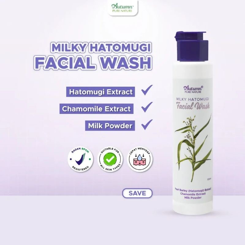 AUTUMN PURE NATURE MILKY HATOMUGI FACIAL WASH 100 ML