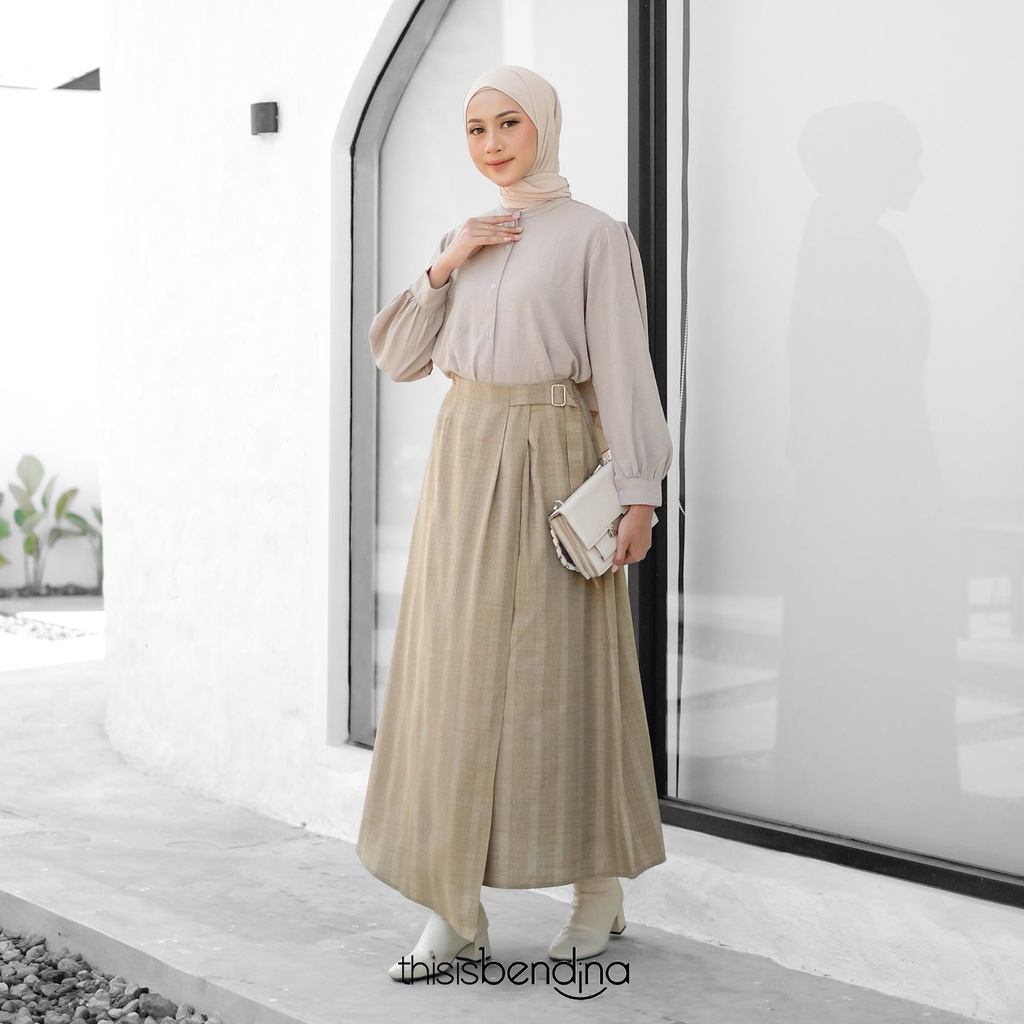 THISISBENDINA Rok Panjang Kotak kotak NUE Skirt