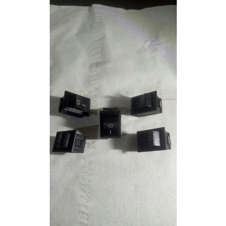 Saklar 21mm x 15mm / Rocker Switch 2pin / SWITCH KARAOKE On-Off 2 pin 2 kaki SAKLAR 2 Pin SWIT 20mm x 15mm