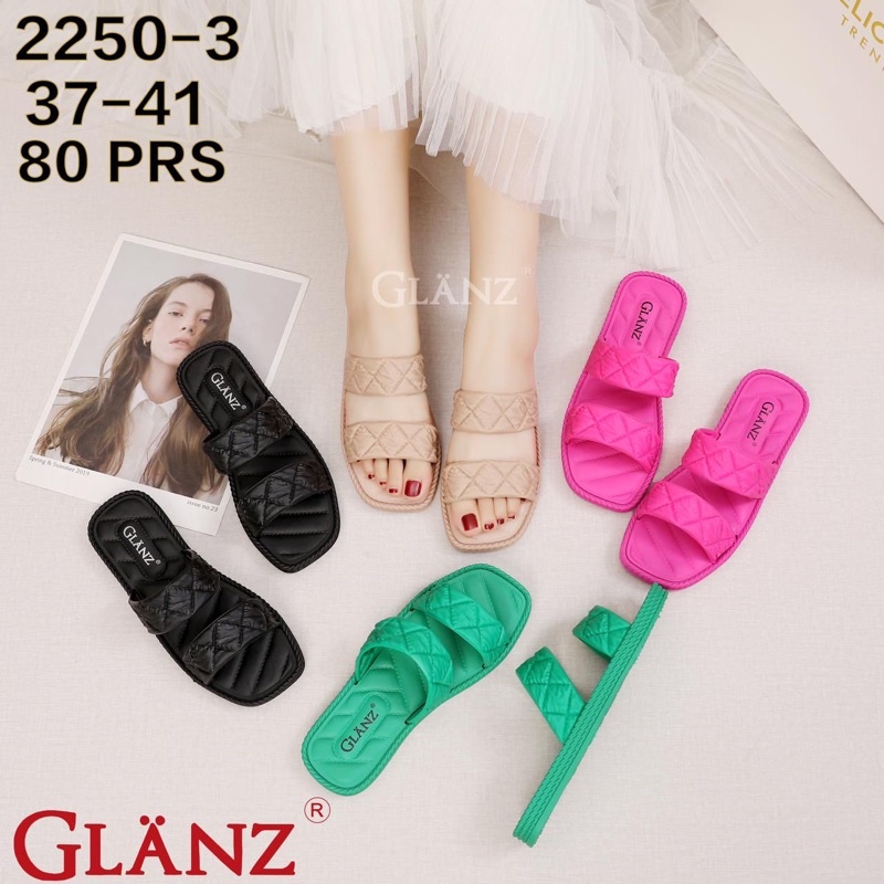 Sandal Jelly Glanz 2250-3 Sandal Jelly Ban Dua XX Full Color Terbaru