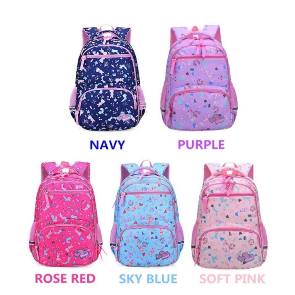 ( Mia ) TA004 Tas Sekolah Ransel Anak Perempuan / Tas Anak Import Anti Air / Tas Ransel Anak Sekolah Impor Berkualitas