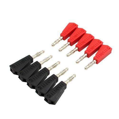 Isi 50 SET Stackable Jack Banana Plug Male Jantan Merah Hitam Praktik