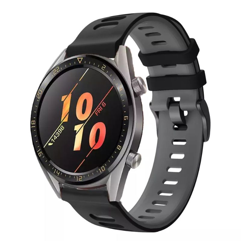 Strap Silikon Dual Tone 20mm 22mm Amazfit Bip GTS GTR Huawei GT2 GT3 46mm Samsung Watch