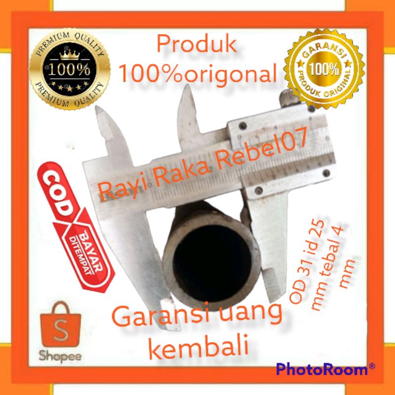 Pipa Besi seamles OD 31 id 25 mm tebal 4 mm panjang 10 cm