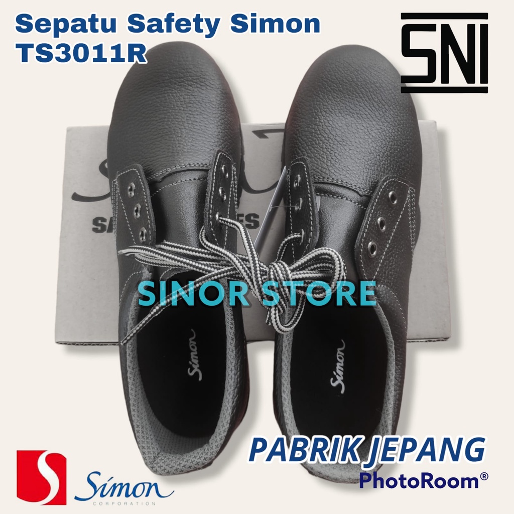 Sepatu Safety SIMON TS3011R Steel Toe Cap Safety Shoes Kulit Sapi