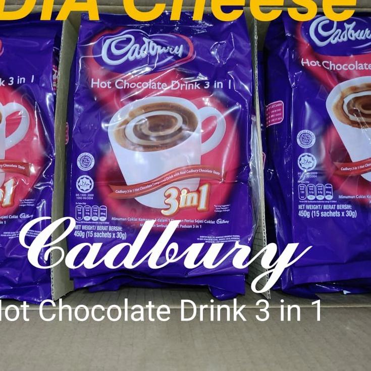 

READY ✅Cadbury Hot Chocolate Drink 3 in 1 450 gr (15 sachet x 30 gr)|KD9