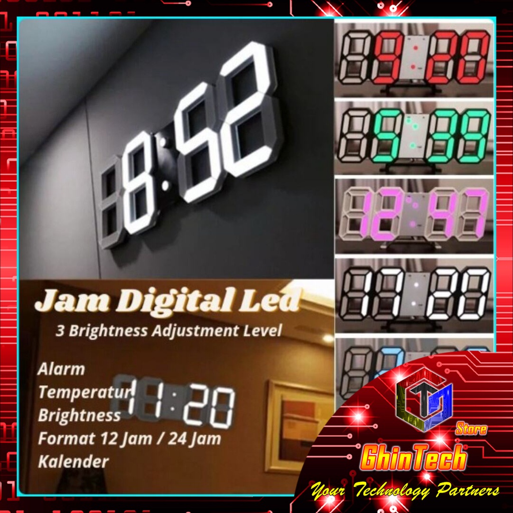 Jual Jam LED Digital Minimalis Jam Meja Dan Dinding Wall Clock Table Shopee Indonesia