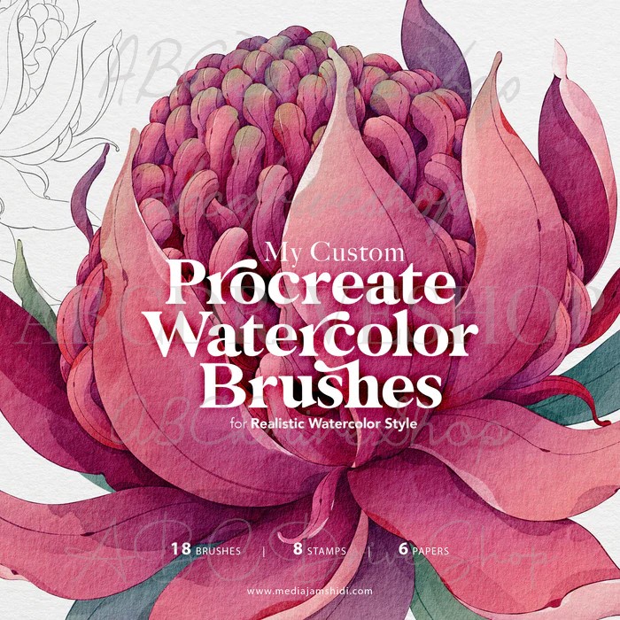 Procreate Brush - Custom Watercolor Brushes for Procreate