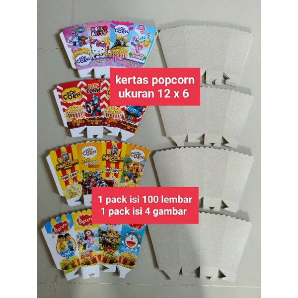 

karton popcorn / kertas popcorn / kotak popcorn / kardus popcorn