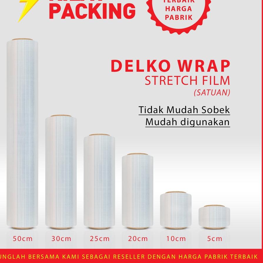 

SALE✅STRETCH FILM 20CM X 250M PLASTIK WRAPPING PLASTIC WRAP BENING PCS|RA5
