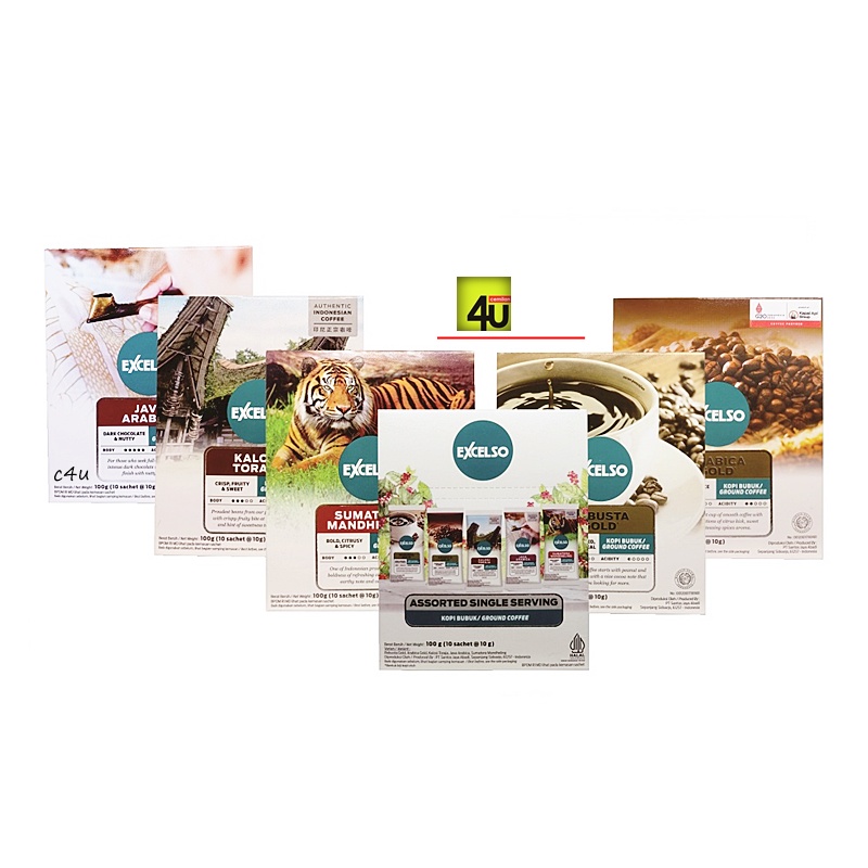 

Excelso - Single Serving Ground Coffee - BOX isi 10 sachet