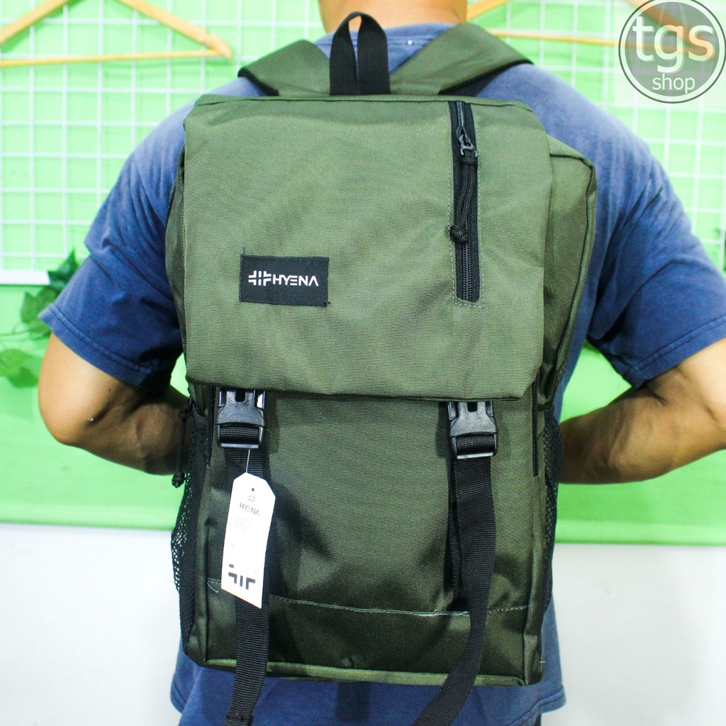 (TGS OLSHOP) Tas Kuliah Ransel Laptop Polos Pria Wanita 15L Cordura