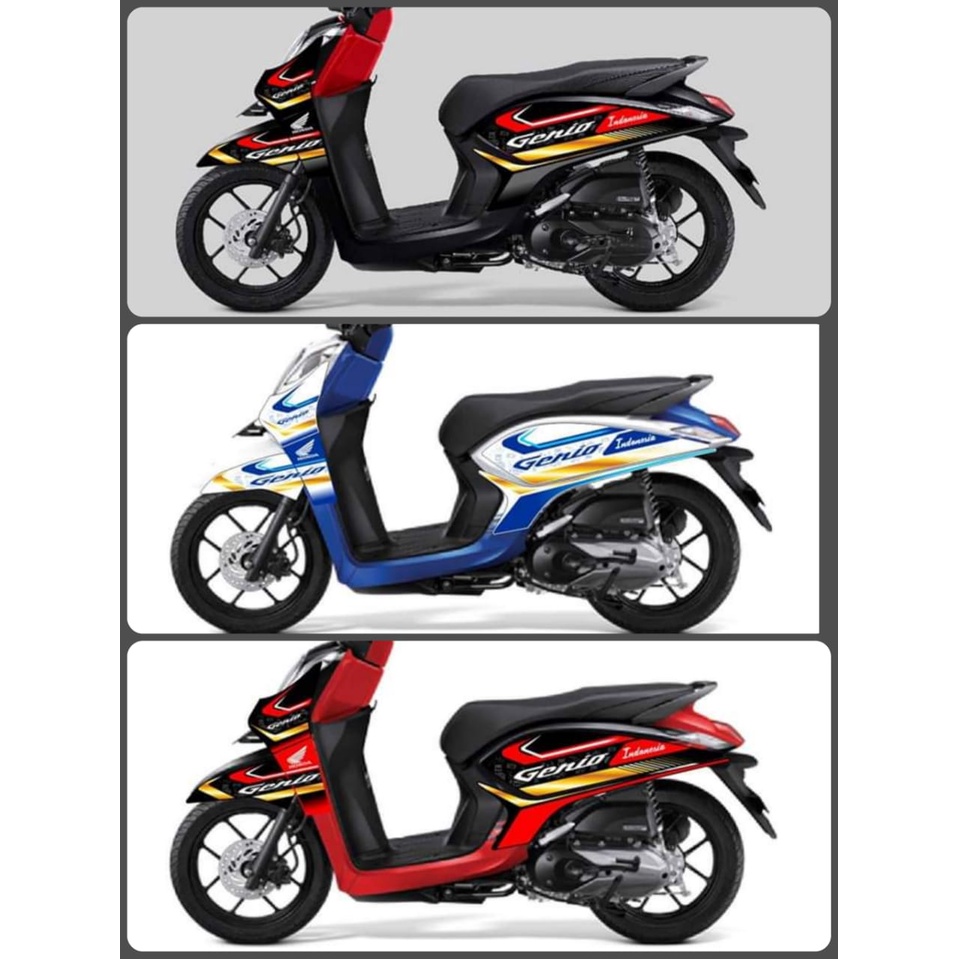 Stiker Motor Striping Variasi Semifull Honda Genio Custom Decal Premium / Stiker Variasi Genio Indon