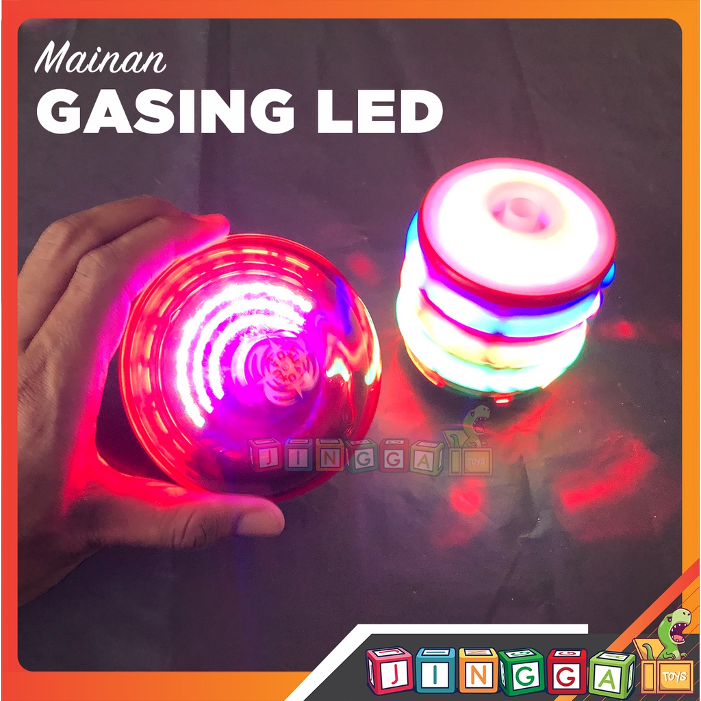 GANGSING GYROSCOPE GYRO. MAINAN ANAK LAKI COWOK GASING GIROSKOP UFO NYALA LAMPU LED MUSIK MURAH