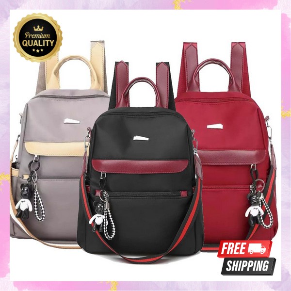 Korean Backpack Houndstooth Style Tas Ransel Wanita Fashion Import Batam Terbaru Kekinian Terlaris 2