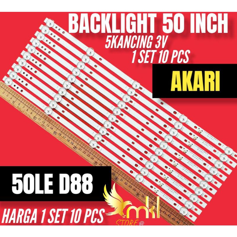 BACKLIGHT TV LED 50INCH AKARI 50LE D88 BACKLIGHT TV LED 50INCH