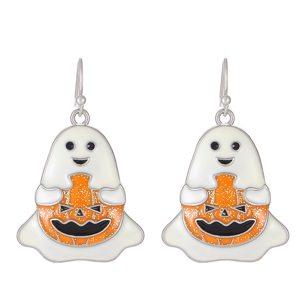 Anting Panjang Bentuk Labu Halloween Untuk Unisex