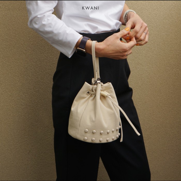Kwani 3 Ways Studs Bucket Bag