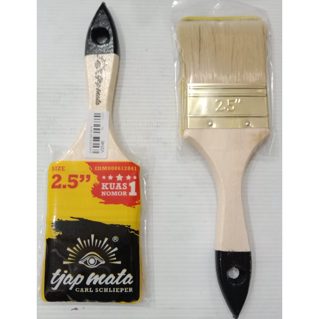 Kuas Cat putih 2-1/2 in/Kuas Tembok 2-1/2 in Tjap Mata murah berkualitas