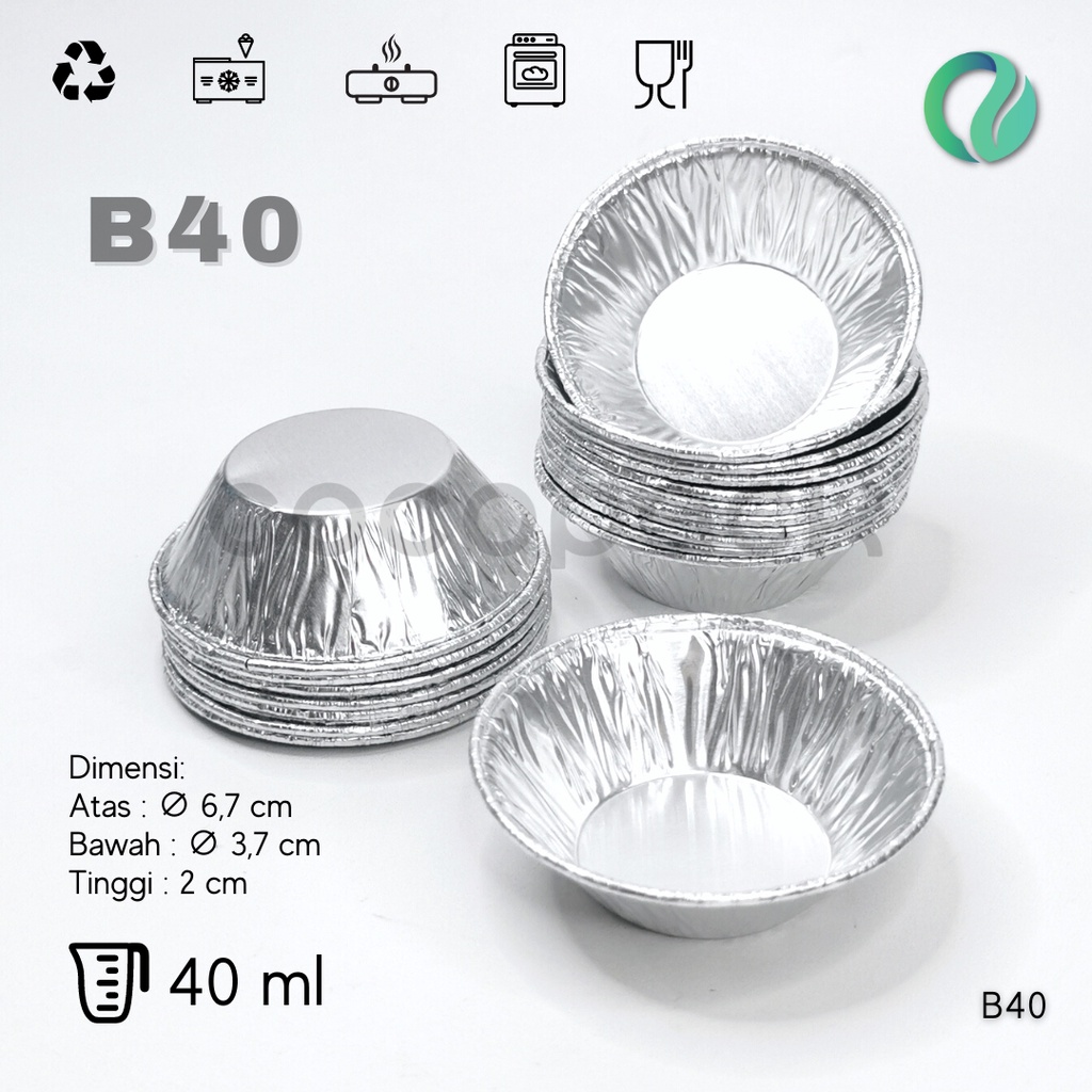 Jual Aluminium Foil Cup Tray B40 25 PCS Shopee Indonesia