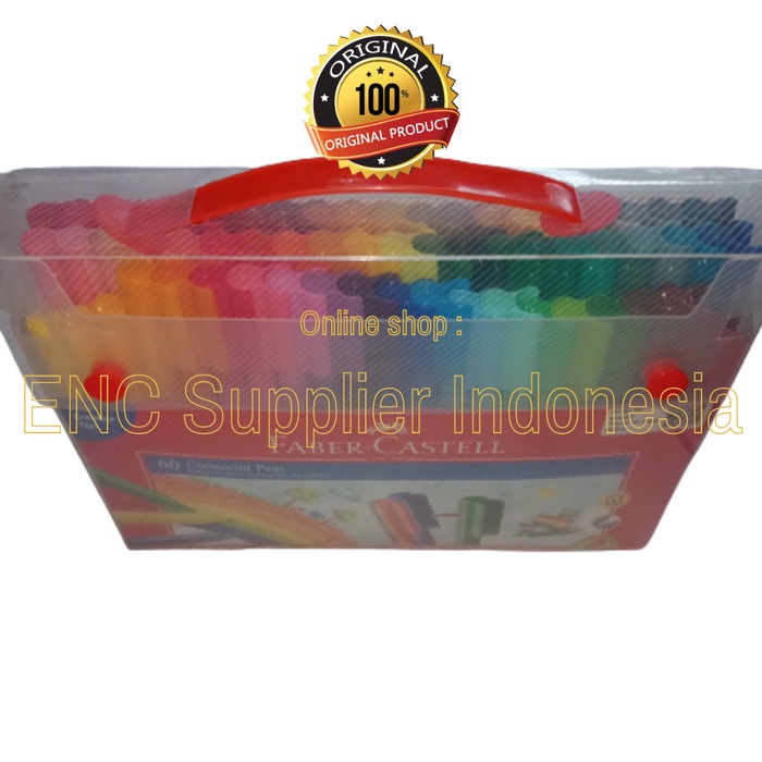 

[BISA COD] connector pen faber castell 60 warna spidol faber-castell - tidak bublewrap