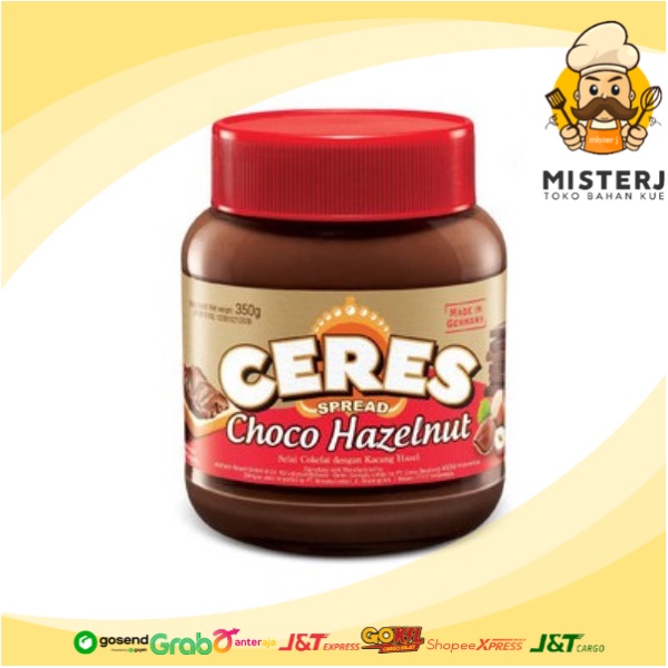 

Ceres Spread Choco Hazelnut | 350 Gram + Bubble Wrap | Selai Coklat Kacang | Olesan Isian Roti