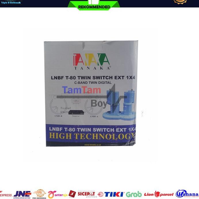 Paling Laku Lnb C Band Tanaka T-80 Twin 2in1 (2 Satelit 1 Receiver) Parabola