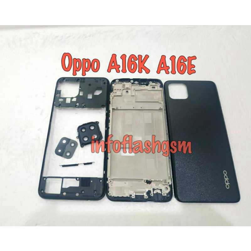 Housing Casing Bezel Frame Ring Kamera Backdoor Fullset Oppo A16K A16E