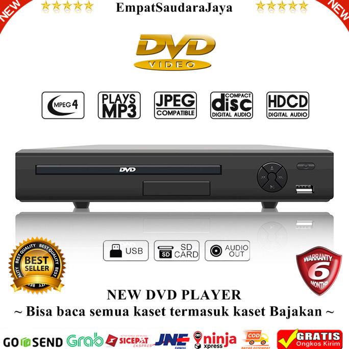 DVD PLAYER VCD MPEG4 MP4 MP3 CD GARANSI 2 TAHUN: