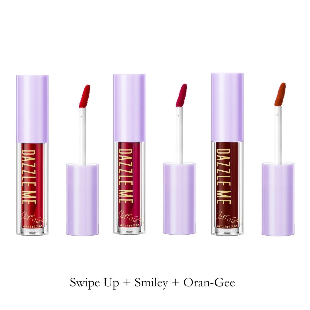 DAZZLE ME Ink-Licious Lip Tint BPOM | Mattedorable Long Lasting Liptint Hyper Moisturizing Lip Stain-Super Bestie 3Pcs -3