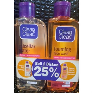 Image of clean & clear micellar water + foaming face wash 100ml (bundle Isi 2)