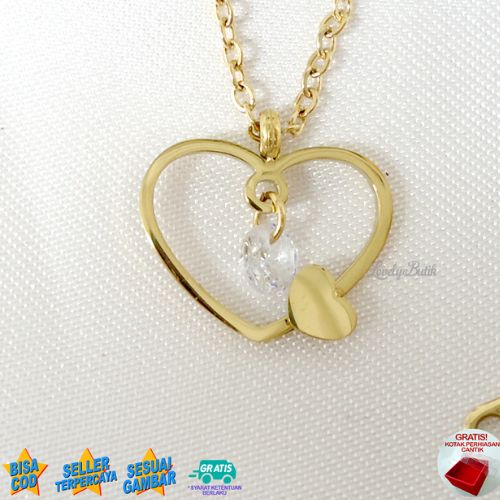 Lovelybutik - Kalung Titanium Anti Karat Wanita Korea Terbaru NIta Kalung Bonus Kotak Perhiasan