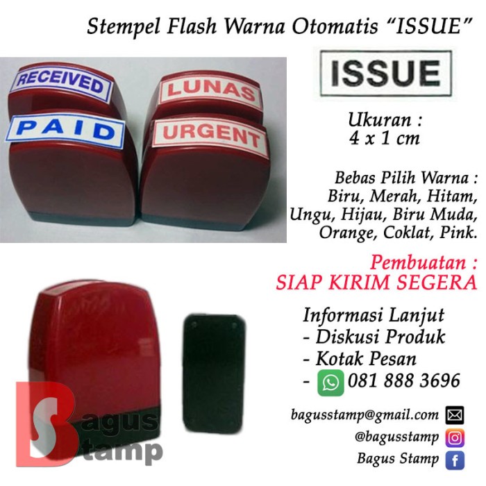 

Sale!!! Stempel Issue Warna Otomatis Flash Limited